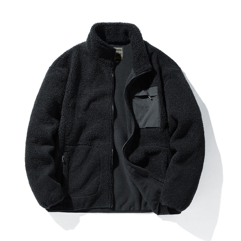 Mens Cardigan Fleece Outdoor Polar Fleece Jacket