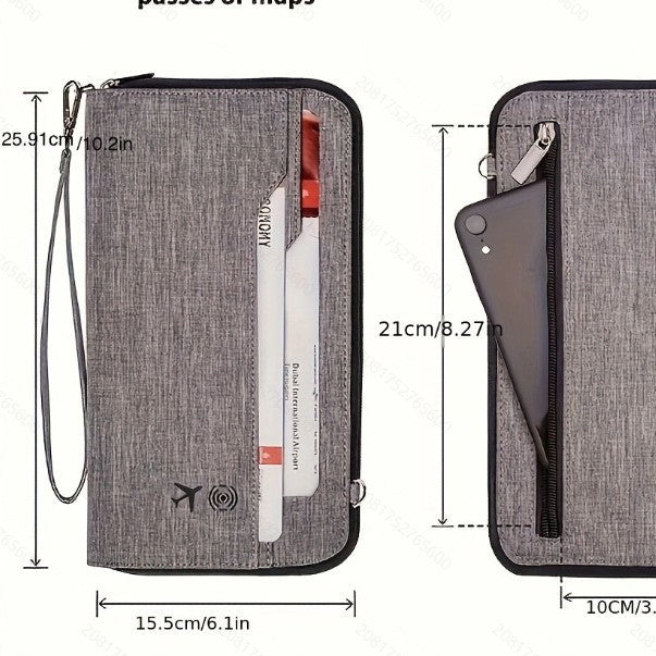 Fashion Solid Color Oxford Cloth ID Storage Bag