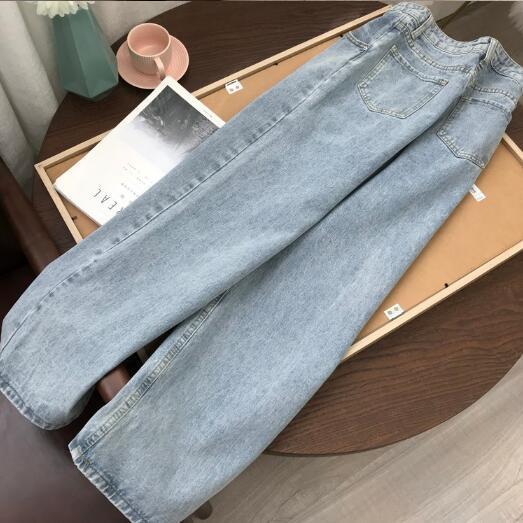 Women's straight-leg high-rise washed jeans
