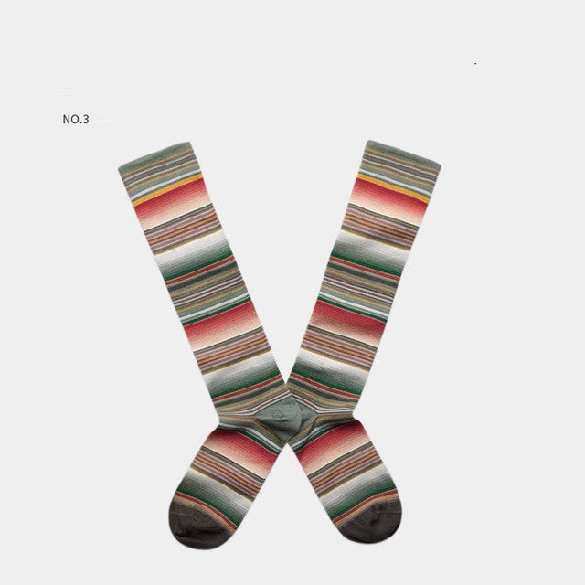 Net Red Socks Street Skateboard Sesame Jacquard European Style