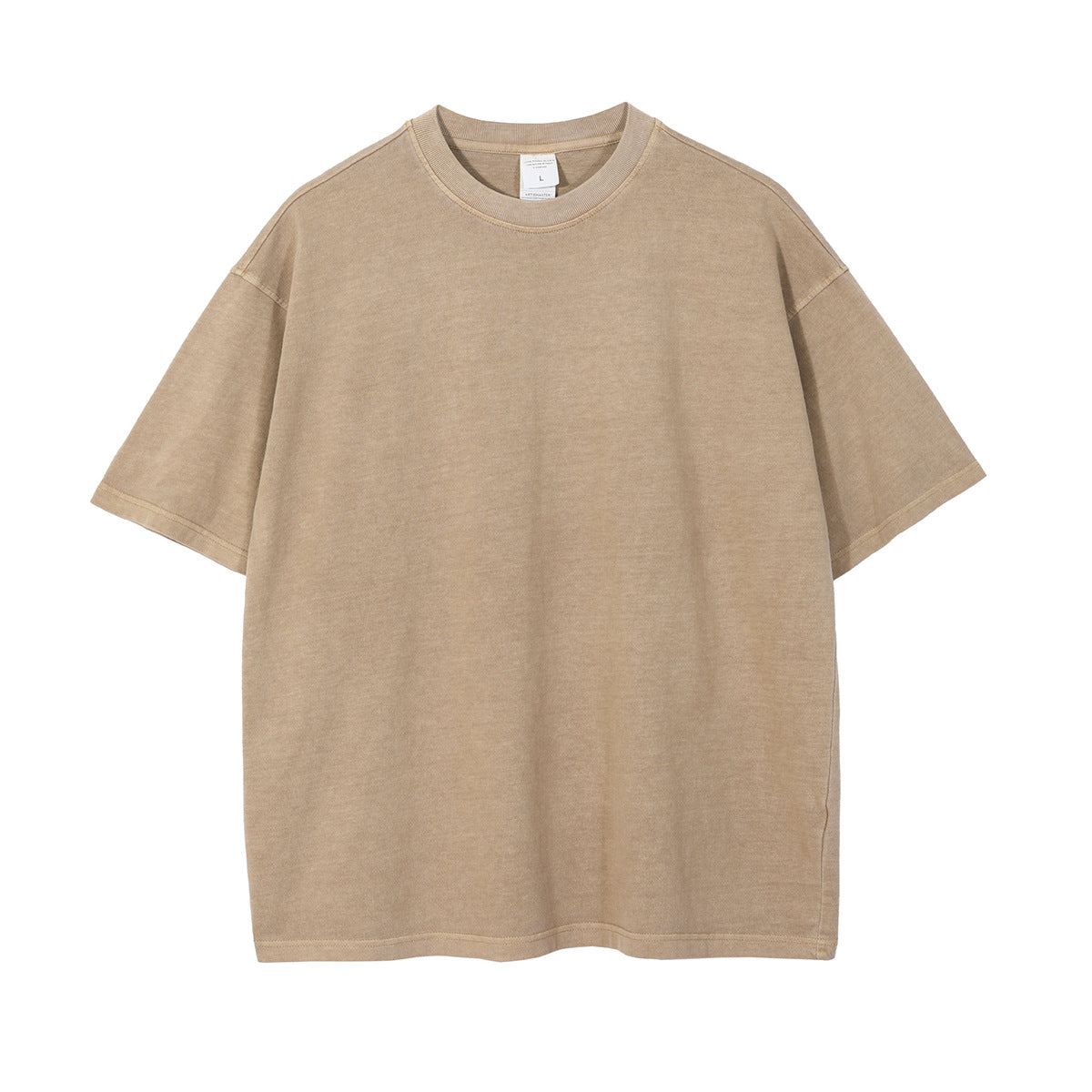 Washed And Worn Dyed Bright White Short Sleeve T-shirt