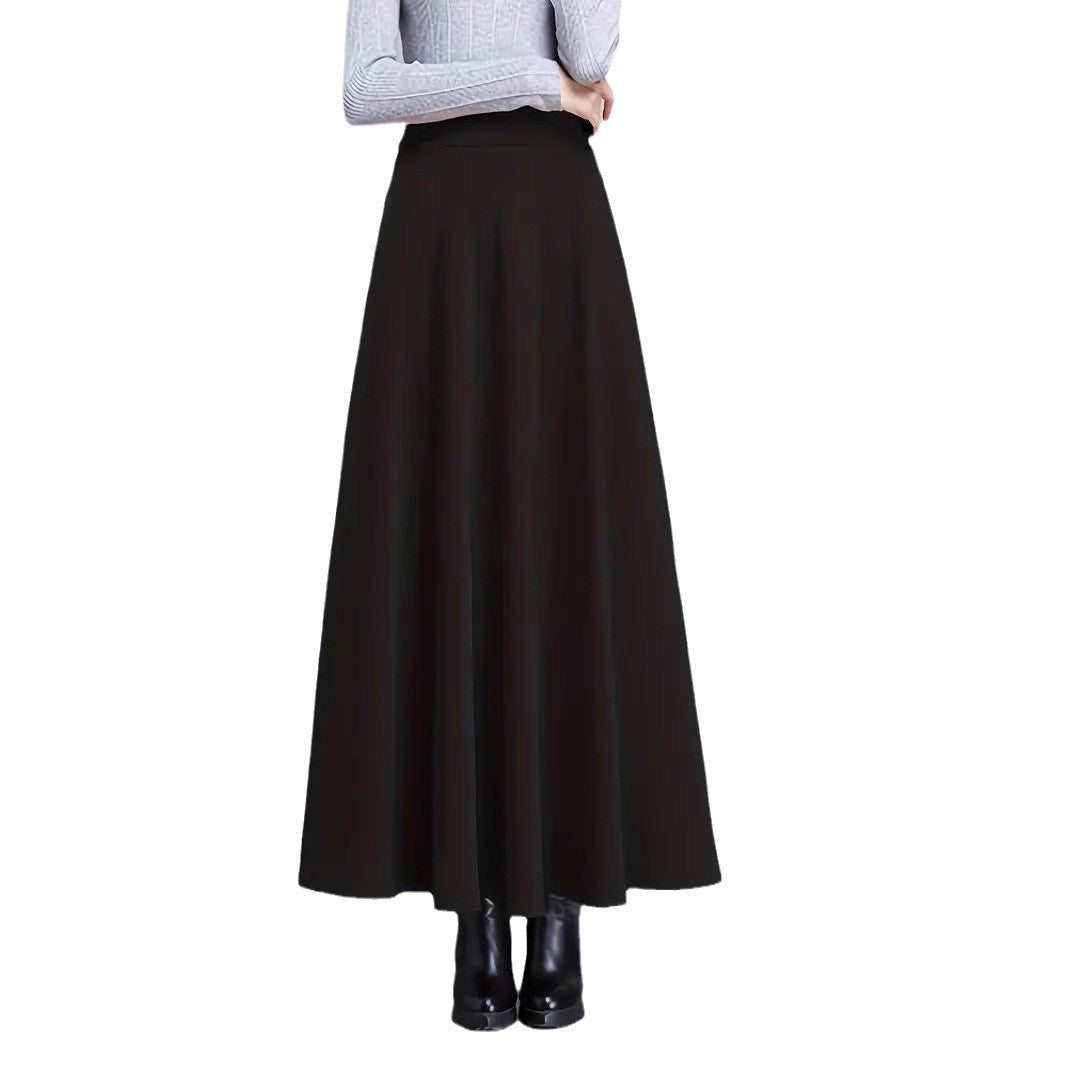 Spring And Autumn New Sexy European And American Simple Velvet Print Skirt Women