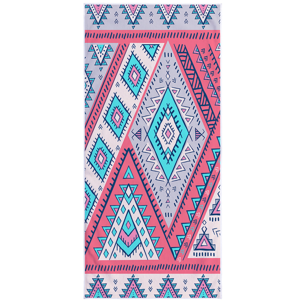 Microfiber Square Print Beach Towel