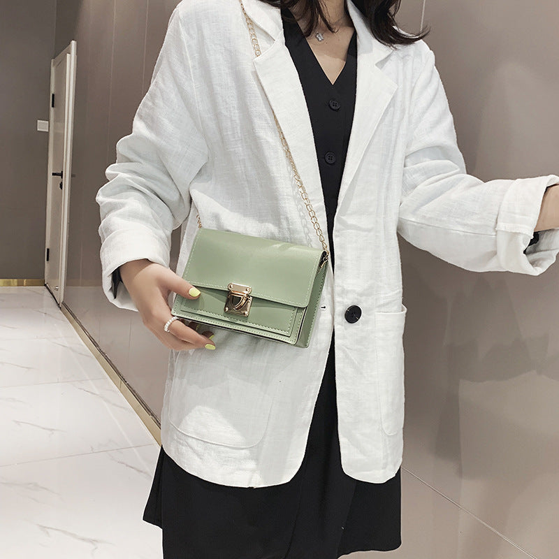 Ladies Fashion Simple Chain Small Square Bag