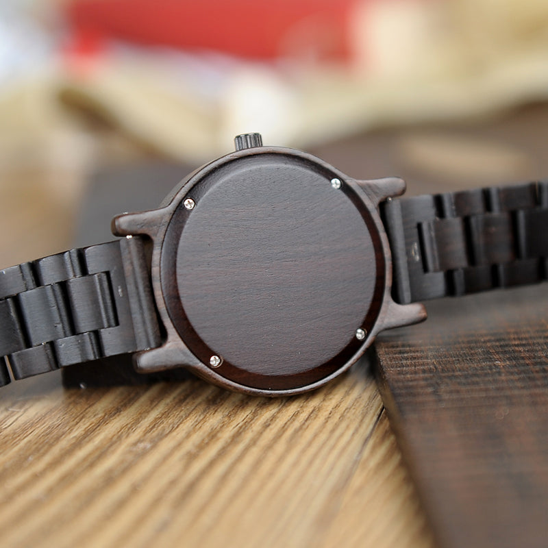 Creative camera lens sandalwood watch