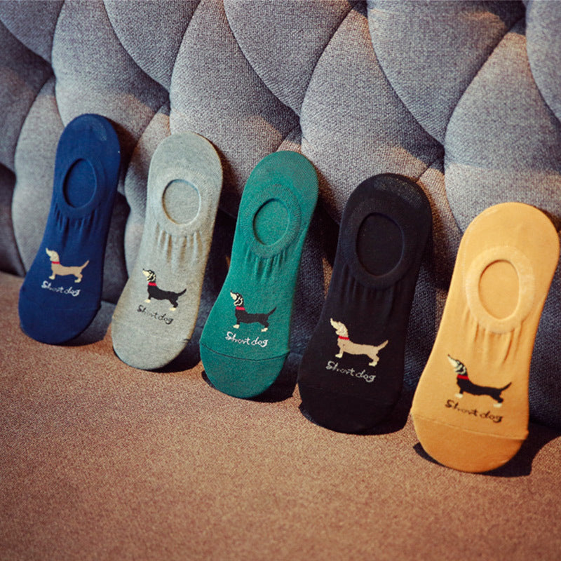 Pure color boat socks