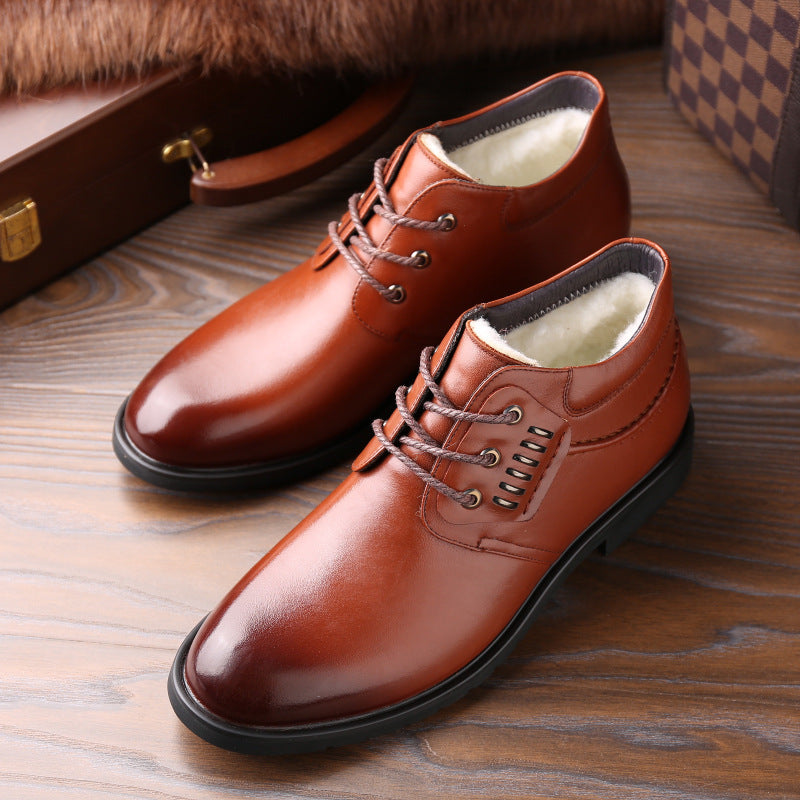 Men's high-top shoes lace up cotton shoes