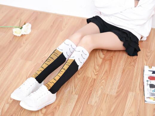 Day department school wind scheming thin medium socks lady over knee chicken feet socks creative thin leg socks pile socks pile socks long