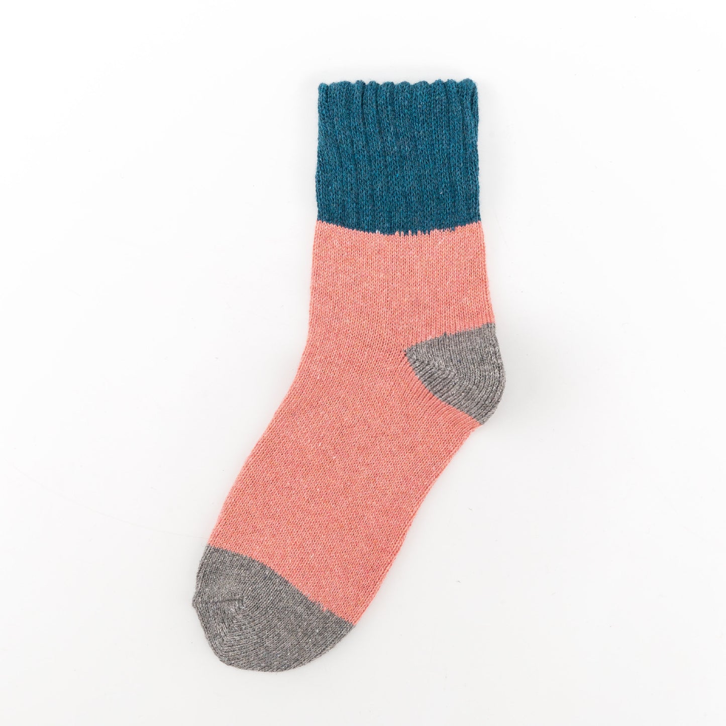 Four-Color Stitching Thick Warm Rabbit Wool Socks