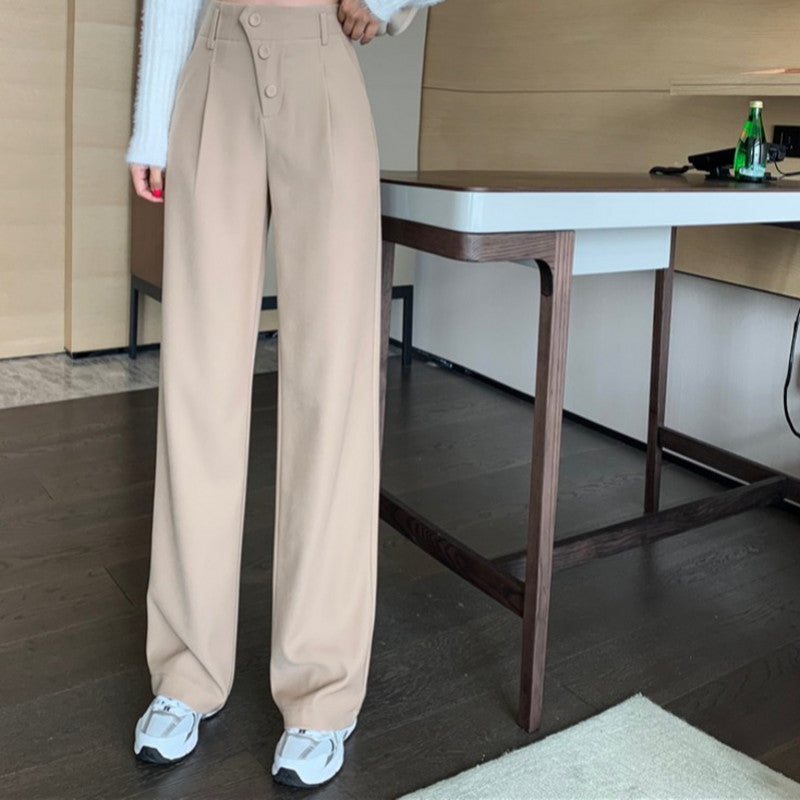Suit Pants Straight Loose Autumn And Winter New Slim Wide Leg Pants