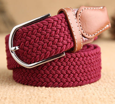 Canvas stretch woven belt