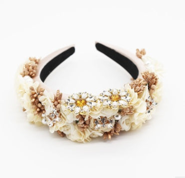 Sponge bridal crystal headband