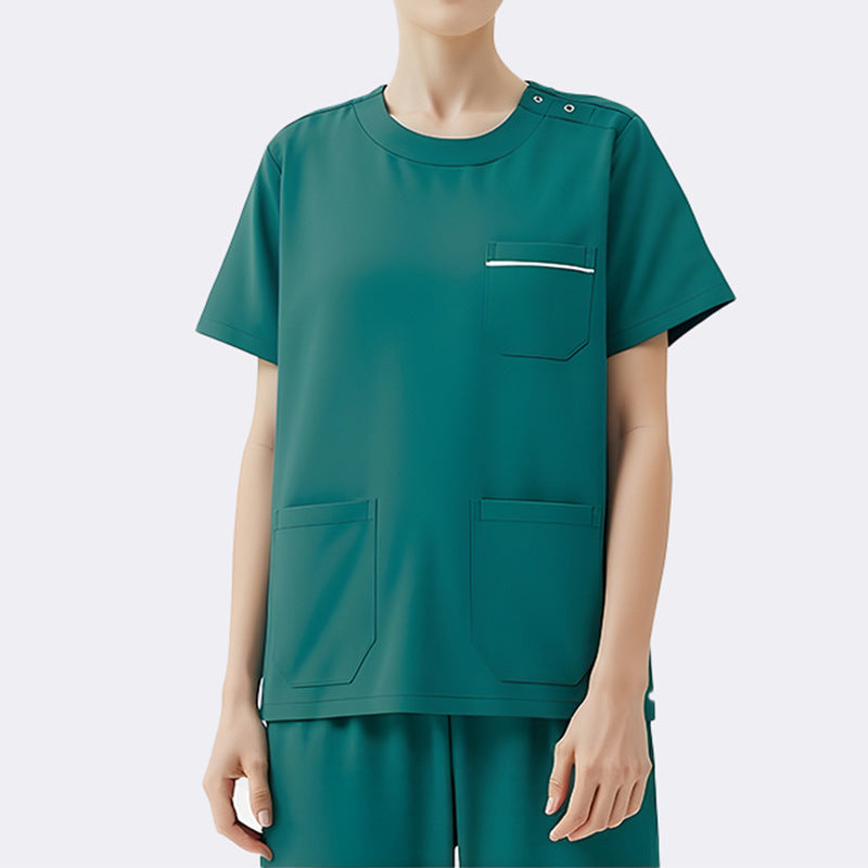 Medical Staff Scrub Women Short-sleeved Doctor Surgical Gown Operating Room Scrub Suit