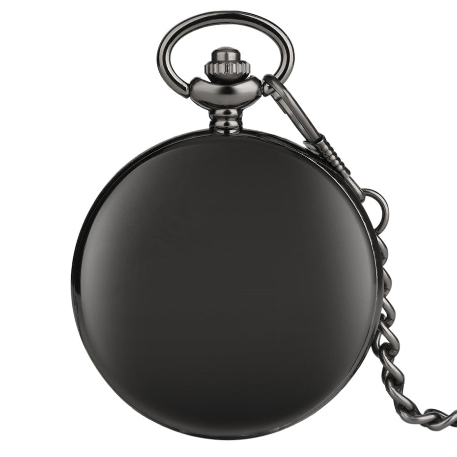 Fashion laser lettering series quartz pocket watch
