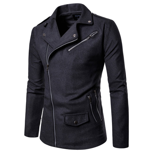 British men's slim trench coat