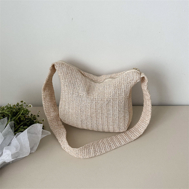 Women's Fashion Straw Large-capacity Woven Crossbody Bag