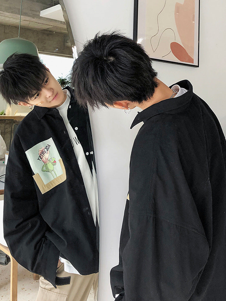 Men's Spring Cartoon Print Fashion And Comfort Shirt