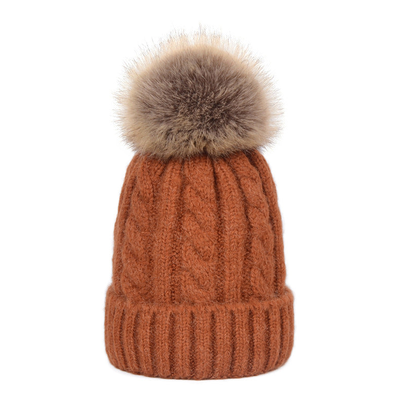 Fashion Hat Women's Autumn And Winter Wool Ball