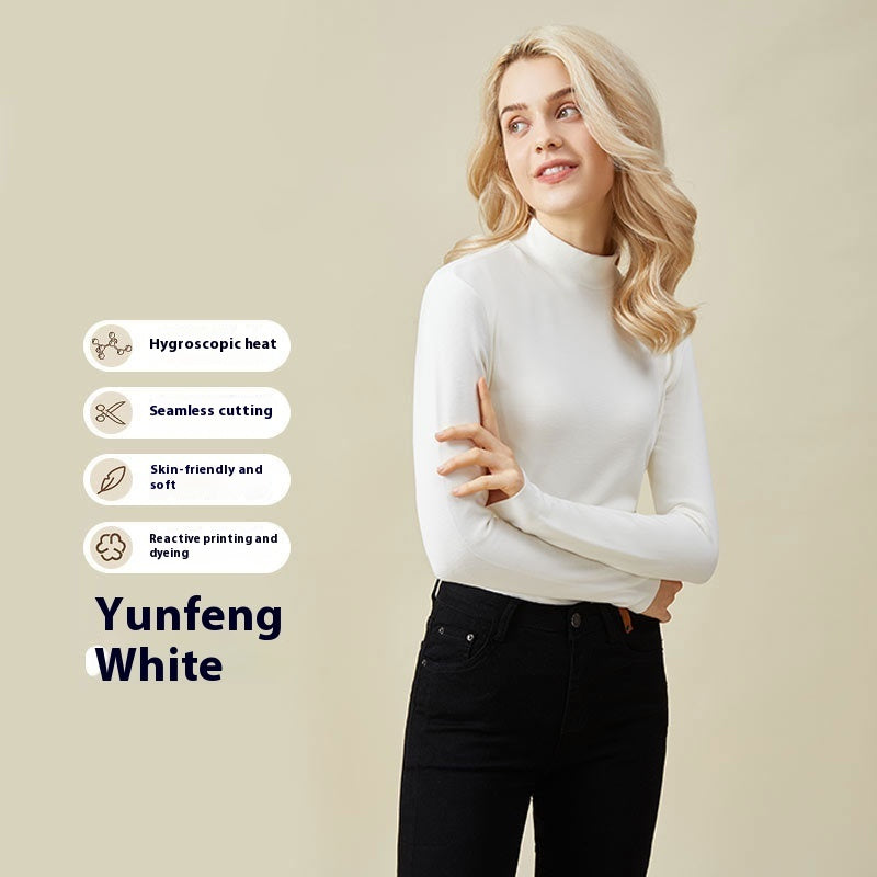 Hyaluronic Acid Half Collar Top Heating Inner Long-sleeved Shirt