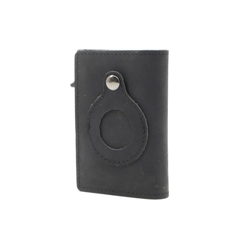 Automatic Pop-up Credit Card Case Vintage Style Leather Wallet