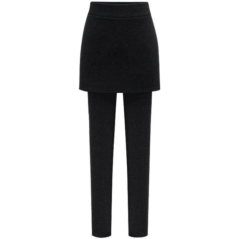 Fake Two-Piece Leggings Plus Velvet Thickening Women Keep Warm And Look Thin