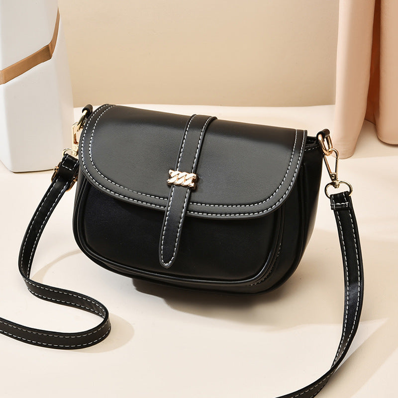 Kvindemode Retro Ensfarvet Skulder Crossbody Taske