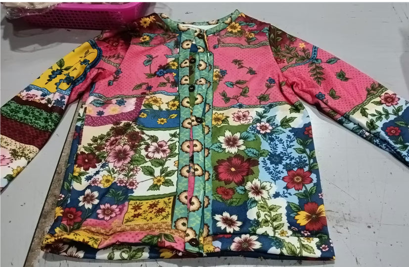 Womens Digitally Printed T-shirt Cardigan