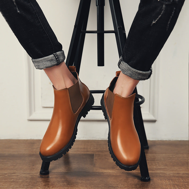 Leather Martin Boots Cover Foot High Top