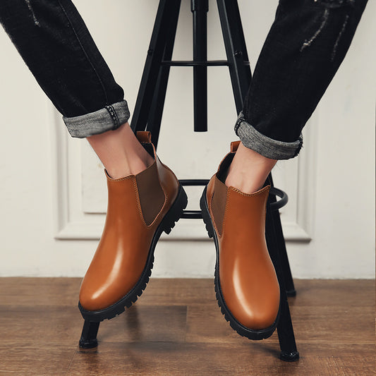 Leather Martin Boots Cover Foot High Top