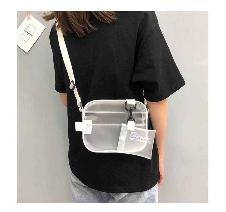 Jelly Transparent Square Bag Simple Mini Messenger Bag