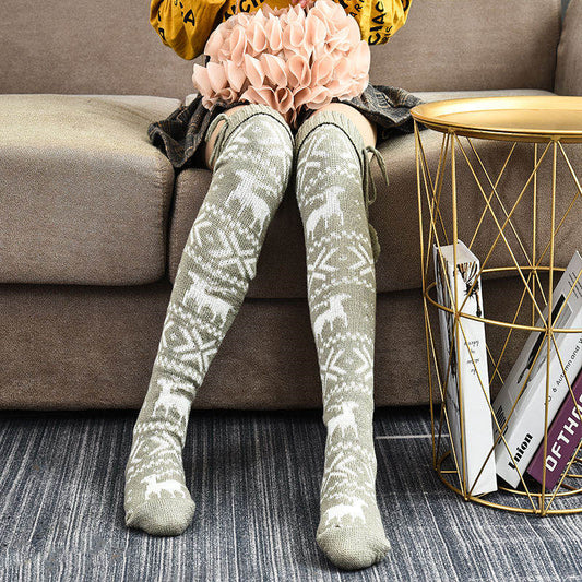 Wool knitted stockings