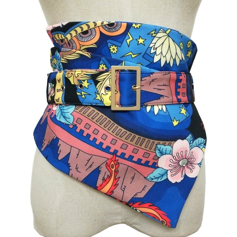 Chinese Style Printed And Painted Belt