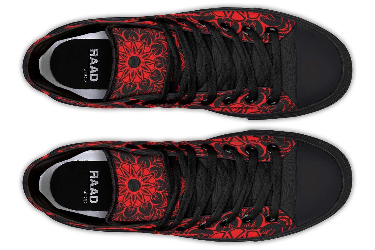 Men's And Women's Fashion Color Printing High-top Canvas Shoes