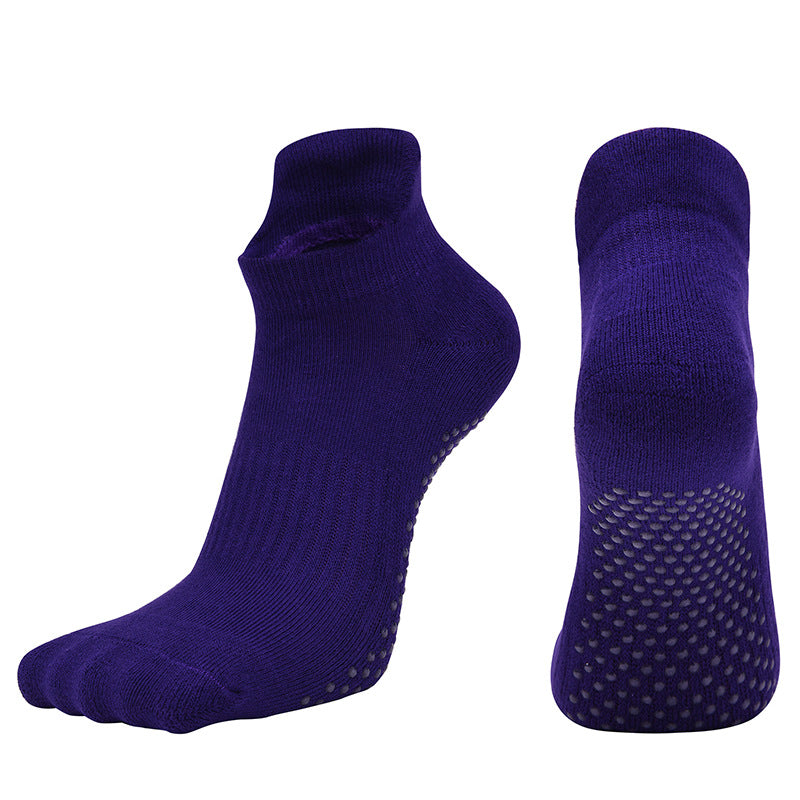 Women's combed cotton all-inclusive round head yoga socks