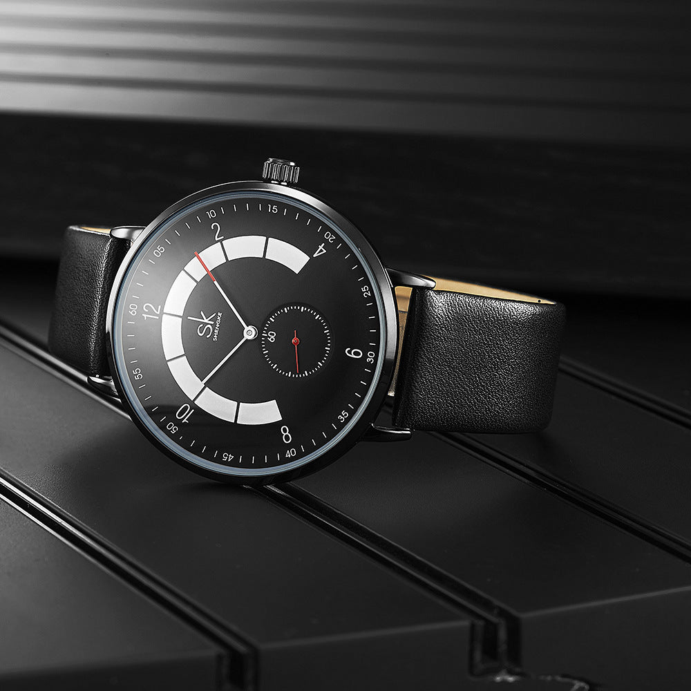 Leather men's fashion sports watch
