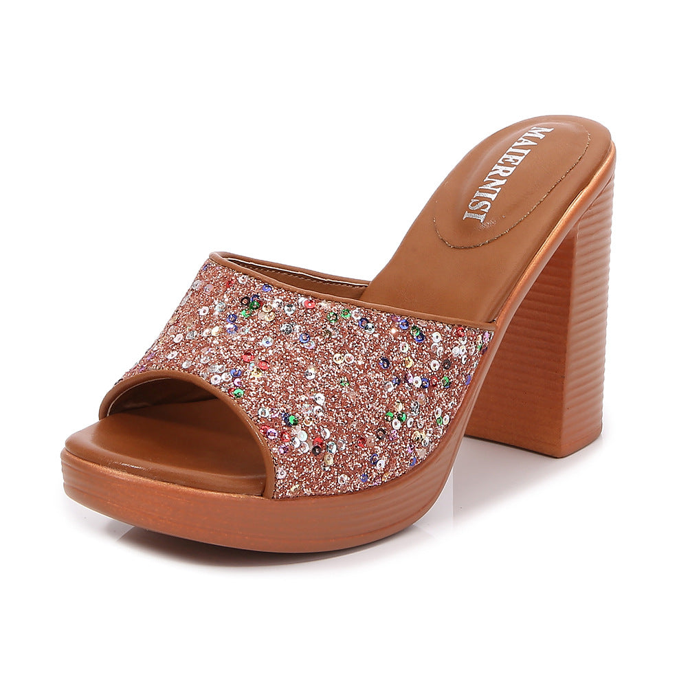 Wear high heels and large sandals outside in summer