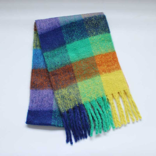 Imitation cashmere thick tassel warm scarf