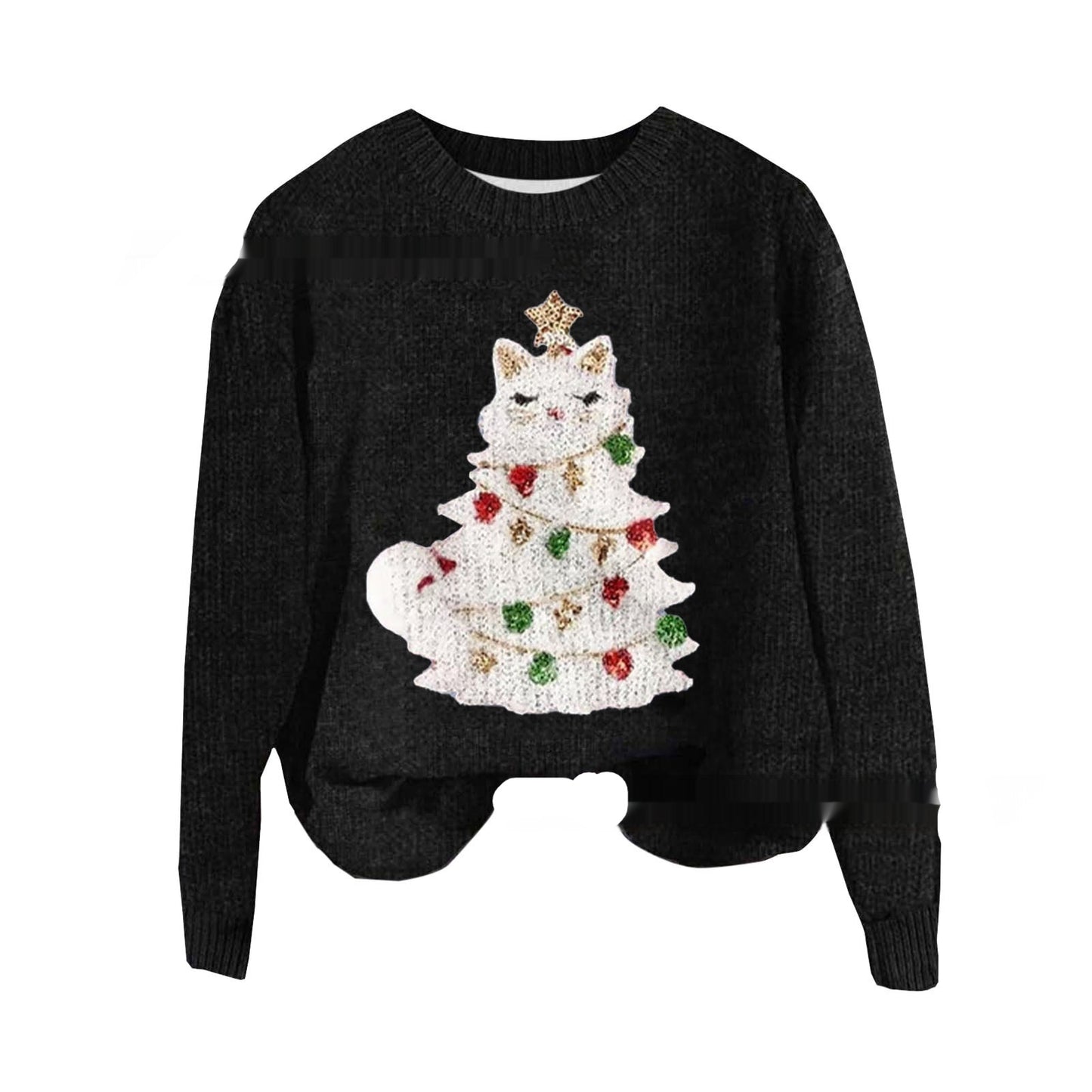 Arrival Chunky-Knit 3D Digital-Print Crewneck Sweatshirt