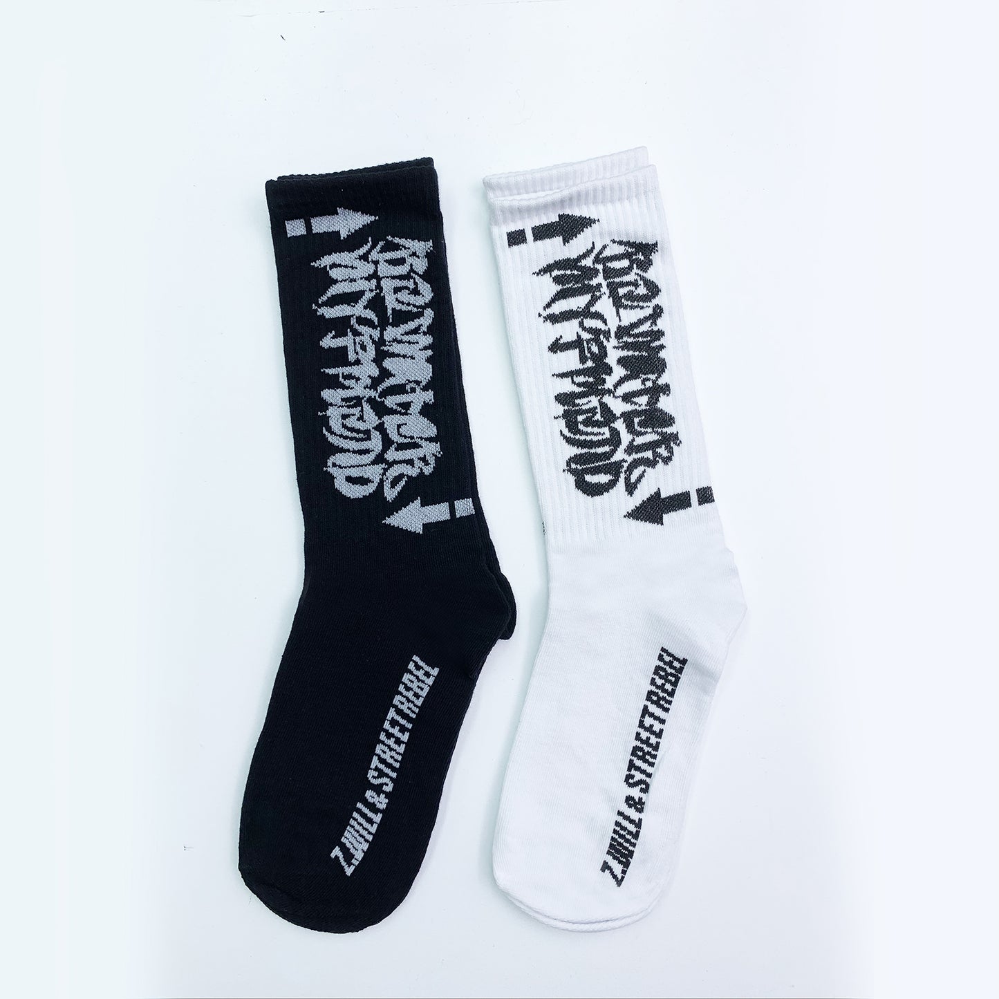 Letters in tube socks
