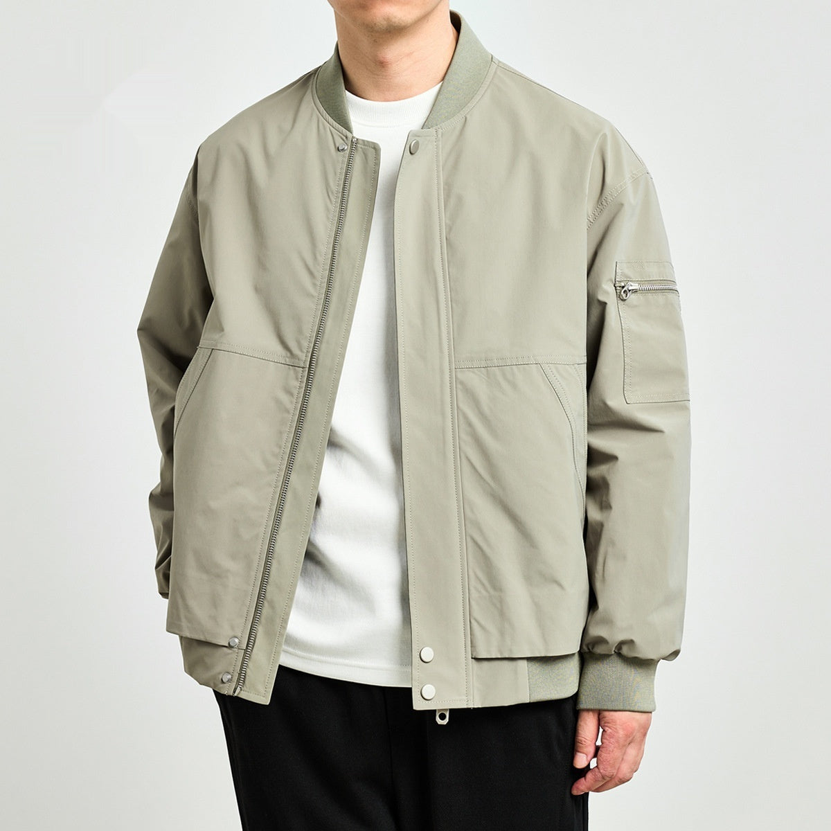Spring Solid-Colored Mens Casual Jacket