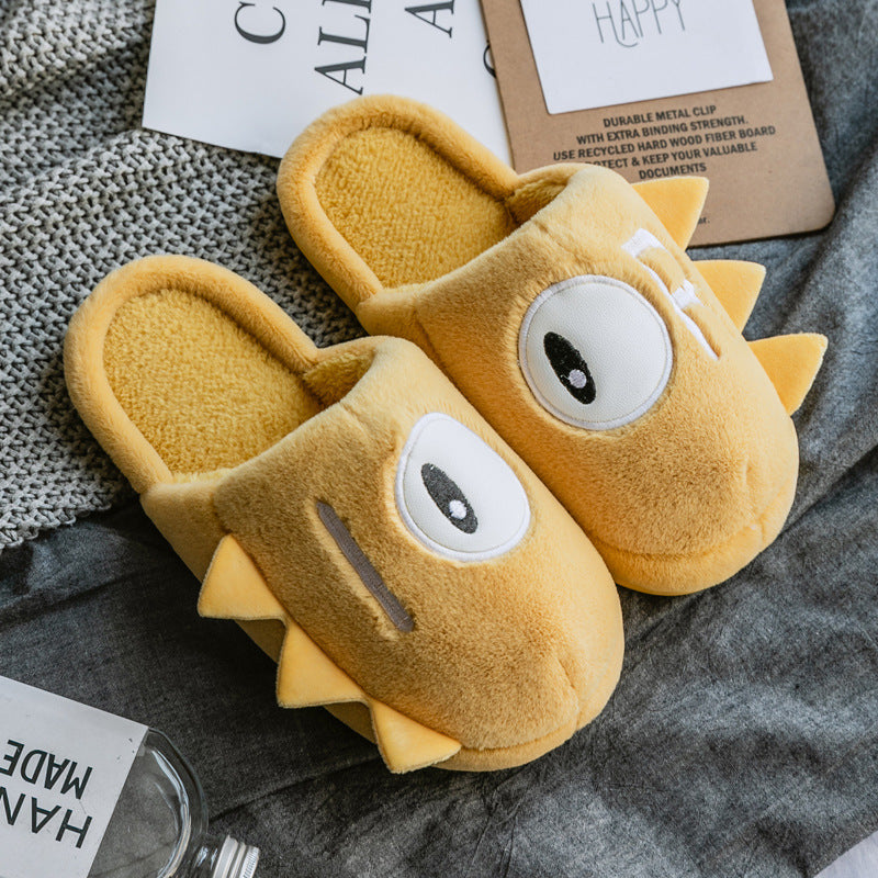 Cartoon Household Non-slip Couple Cotton Slippers