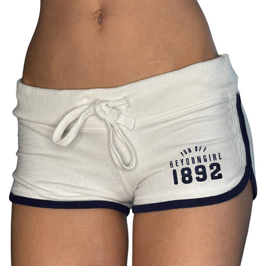 American Preppy Style Digital Printing Contrast Color Sports Shorts