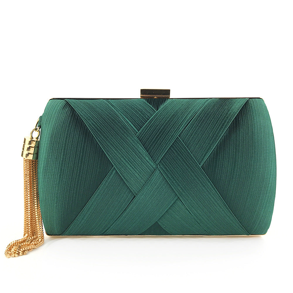 Aftenselskab Satin Mode Kvast Clutch