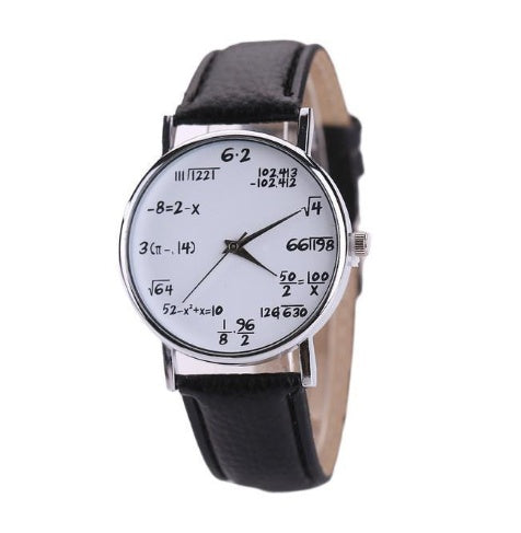 Fashion student addition and subtraction symbol quartz watch