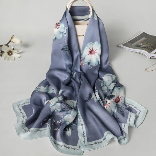 Spring Autumn And Winter All-match Thin Long Silk Scarf