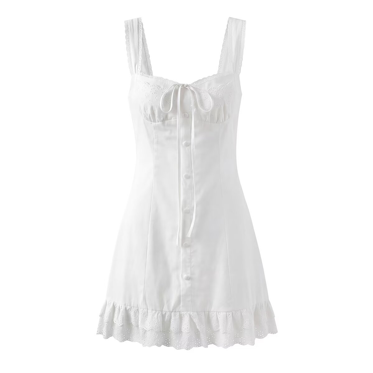 Bottom Lace Patchwork Decorative Strap Dress