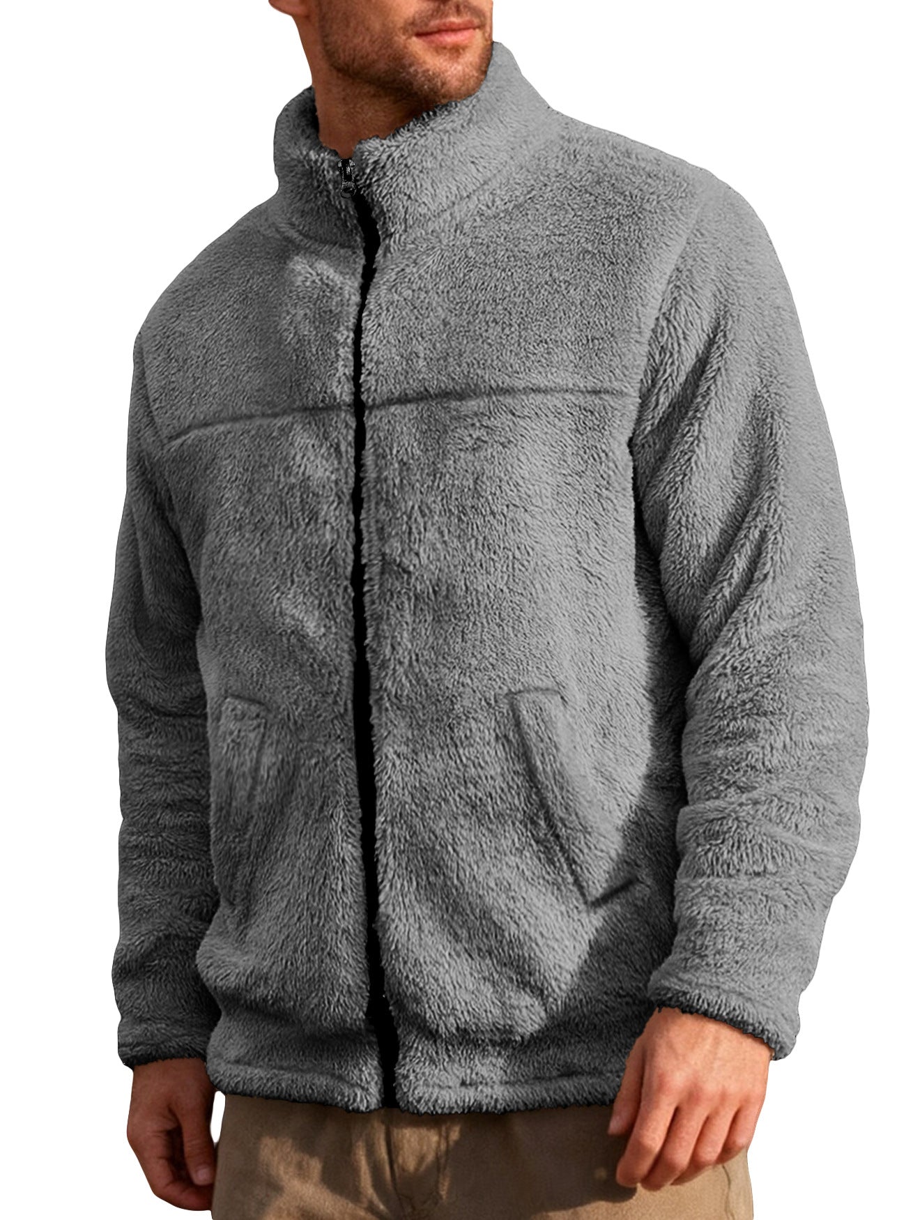 Leisure Sports Loose Zip Bejirog Stand-up Collar Jacket