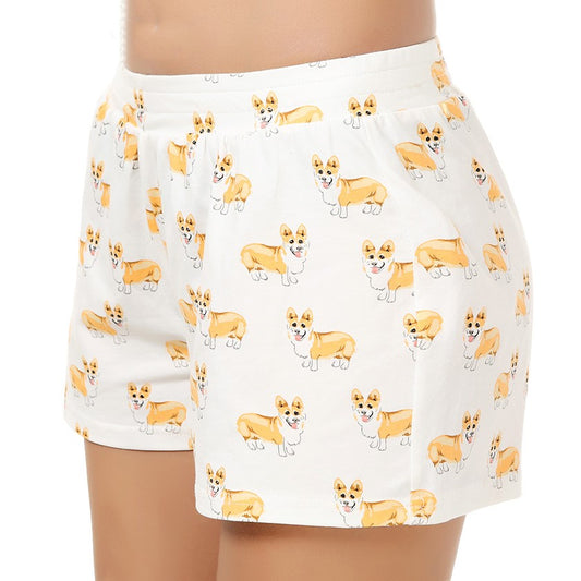 Dachshund print shorts