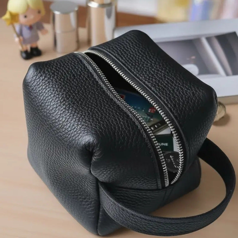 Womens Square Bread-Shaped Cosmetic Skincare Organizer Waterproof Toiletry Bag