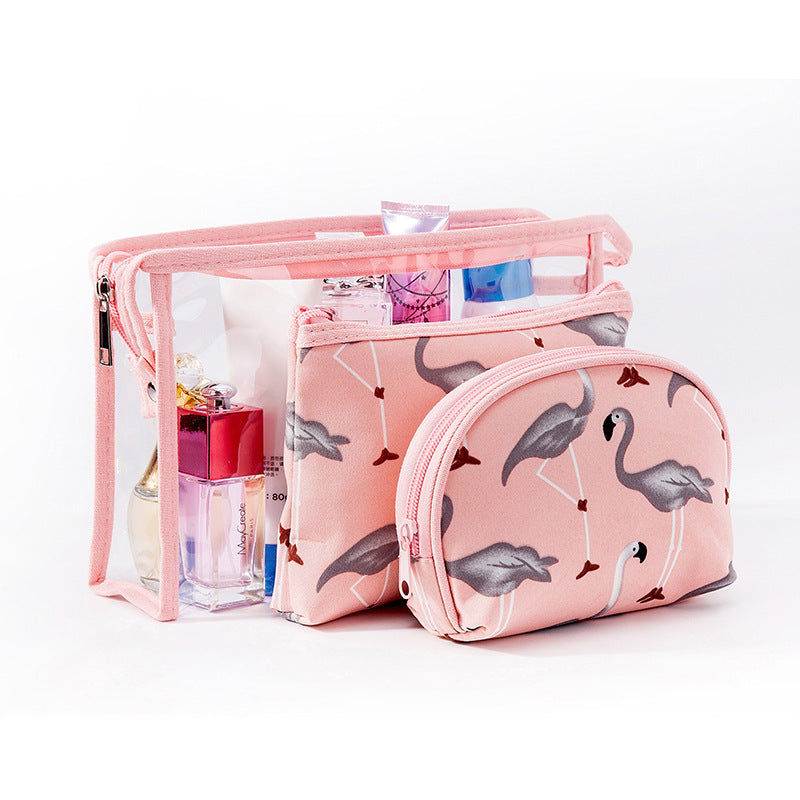 Fashion Flamingo PVC Waterproof Cosmetic Bag
